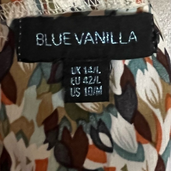 🌸 Blue Vanilla Knot Front Keyhole Midi boho dress| V-Neck | US 10 / M | - Picture 7 of 7